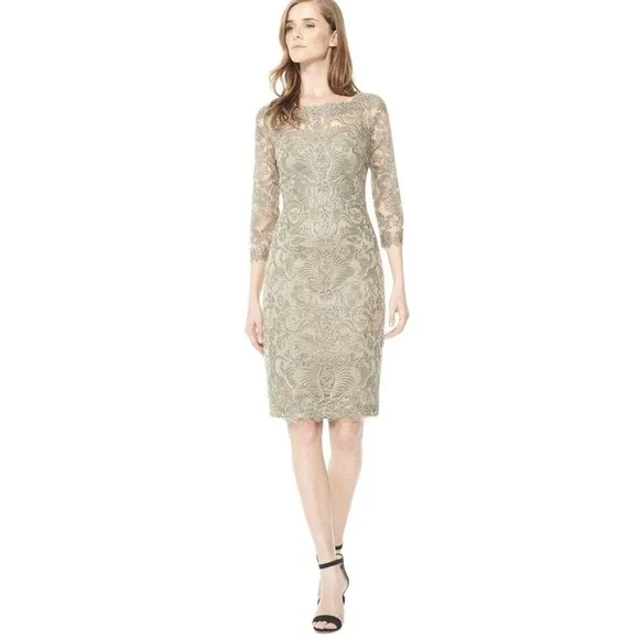 BHLDN Tadashi Shoji Corded Embroidery on Tulle Dress Womens 16 US NWT $420 - Picture 1 of 3